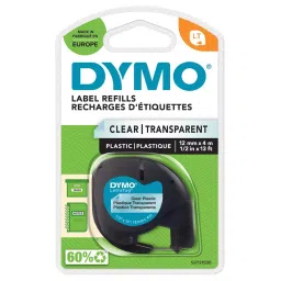 DYMO Label, Tape, Plastic, Clear, 12Mmx4M, S0721530-32