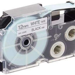 Casio 12 mm x 8 m Black On White EZ-Label Printer Tape Cartridge, XR-12WE1-picture-31