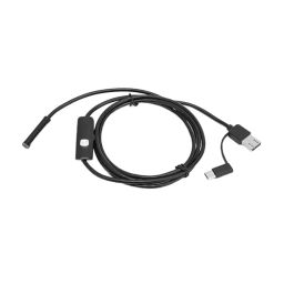 3 in 1 Android 7mm Endoscope Camera USB Inspection Camera 1M Length Endoscope 6 LED Endoscope IP67 Waterproof USB Inspection Camera For Android Mobile Phone Endoscope - RS69123 in 1 Android 7mm Endoscope Camera USB Inspection Camera 1M Length Endoscope 6 LED Endoscope IP67 Waterproof USB Inspection Camera For Android Mobile Phone Endoscope - RS6912-8