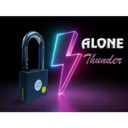ALONE LOCKS 65 mm Thunder Alone Active Padlock with 3 Keys with 1 Padlock/ Buy 1 Get 1 Free, (Pack of 2) image 2