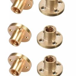 Invento ISC 1876-3 6x6mm Brass Round Flange Single Nut-picture-14