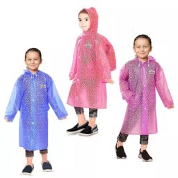 HACER Polyester Material Random Color Hooded Star Dash Raincoat for 3 to 4 Years Old Kids Size 27, HC_SB27_RC-picture-15
