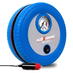 AllExtreme AE-CQ8002 Heavy Duty Tire Inflator with Analog Tyre Pressure Gauge Cigratte Lighter Plug Tire Air Compressor for Auto Car Motorcycle (Blue)-9