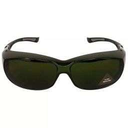 SAFE HANDLER PrimeX IR5 Safety Glasses IR5 Anti-Scratch & Anti Fog Wrap Around Lens, Black & Dark Green-image-22