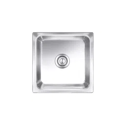 Nirali BG Kitchen Sink Silent Square Series Mini 410x410 mm (16x16 inch) Glossy Finish Stainless Steel, Omni-image-13