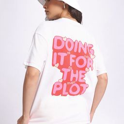 glitchez Punny Paradise Back Printed Oversized T-shirt-picture-9