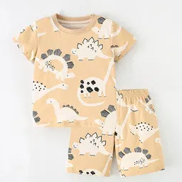 Xsole Boys Printed Round Neck T-Shirt With Shorts-picture-32