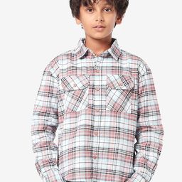 BONKIDS Boys Tartan Checks Opaque Checked Casual Shirt-image-52