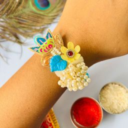 Tipsy closet Unisex Blue Wraparound Rakhi-image-104