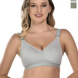 Viral Girl Women Pack Of 2 Full Coverage Non Padded Non-Wired Cotton Minimizer Bra-12