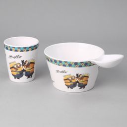 Minions Fries Dip Bowl and Glass Multicolour - 550 & 250 ml-11