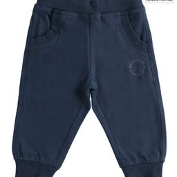 iDO Italy Jacquard Elasticated Jogger Pant Solid Color - Navy Blue-picture-16