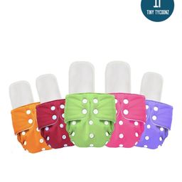Tiny Tycoonz Pack of 5 Reusable and Washable Diapers with 5 Microfiber extra absorvent seven layers Inserts - Multicolor-16