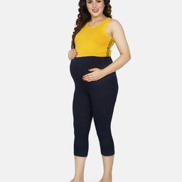 Baby Moo Solid Maternity Pant - Denim Blue-image-82