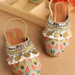 LIL PITAARA Tassel Detailed Jutti - Orange-picture-46