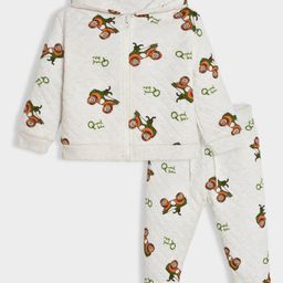 Mi Arcus Full Sleeves Bike Printed Sweatshirt with Coordinating Joggers Set - Off White-image-8