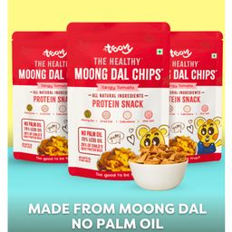 Troovy Healthy Snacks For Kids | Moong Dal Chips | Tasty & Protein Rich | No Junk | No Chemicals & Trans Fats - (Pack of 3, 75g per pack)-image-56