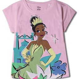 Wear Your Mind Disney Princess Featuring Half Sleeves Tiana Printed Top - Pink-picture-26