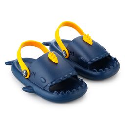 HOPPA SWEDEN Fish Designed Slingback Clogs - Navy Blue & Yellow-image-64