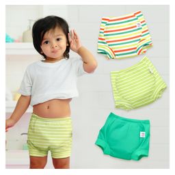 SuperBottoms Padded Underwear for 1-2Y Babies Potty Training Pants for Mess-Free Diaper-Free Time Garden Green Pack of 3-image-66