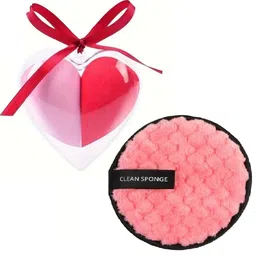 Gonegal Set Of 3 Heart-Shaped Beauty Blender With Makeup Remover Puff-1
