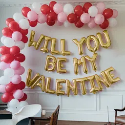 Special You Gold-Toned Will You Be My Valentine Detail Valentine Backdrop Decoration-27