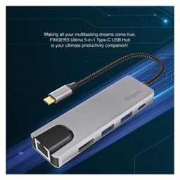 FINGERS Ultimo 5 in 1 Type C USB Hub image 3