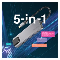 FINGERS Ultimo 5 in 1 Type C USB Hub image 4