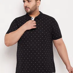 XFOX Men Polka Dot Printed Polo Collar T-shirt-picture-6