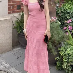 StyleCast x Revolte Choker Neck Ruffled Bodycon Maxi Dress-image-34