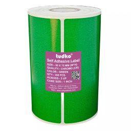 Tudko 50x75 mm 80 GSM 2 UP Self Adhesive Paper Label Green-image-67