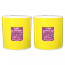 Tudko 75x75 mm 80 GSM 1 UP Self Adhesive Paper Label Yellow (Pack of 2 Pcs)-image-56