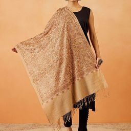 Pashmoda Women Paisley Embroidered Shawl-image-93
