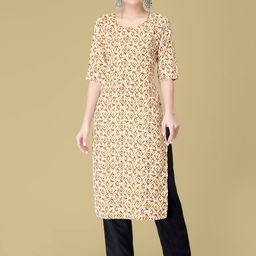 7Threads Selection Of 6 Geometric Printed Round Neck Straight Kurta-image-76