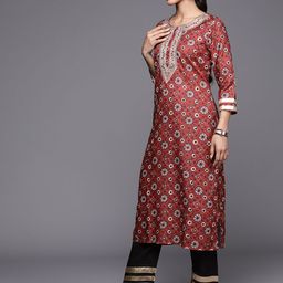 Varanga Ethnic Motifs Printed Regular Kurta With Palazzos & Dupatta image 3