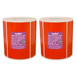 Tudko 75x50 mm 80 GSM 1 UP Self Adhesive Paper Label Orange (Pack of 2 Pcs)-10