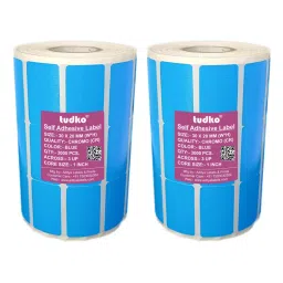 Tudko 30x20 mm 80 GSM 3 UP Self Adhesive Paper Label Blue (Pack of 2 Pcs)-22