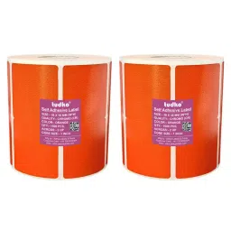 Tudko 38x38 mm 80 GSM 2 UP Self Adhesive Paper Label Orange (Pack of 2 Pcs)-image-13