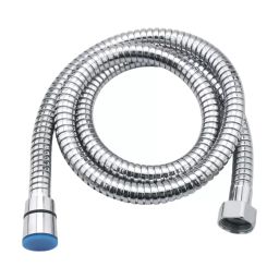 Goeka Double-Buckle Flexible JumboShower Tube 1 m (100 cm) Silver Chrome Finish Stainless Steel for Bathroom-picture-16
