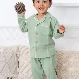 A Toddler Thing Kids Pure Cotton Sprouty Crinkled Muslin Sleepsuit-picture-10