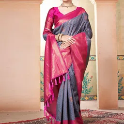 Mitera Ethnic Motifs Zari Kanjeevaram Saree-picture-56
