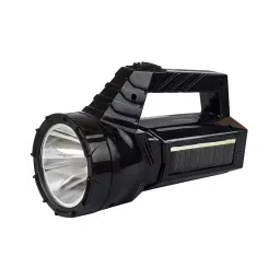 Globex 1200 mAh Solar Rechargeable LED Torch with Long Distance Flash (Black)-13