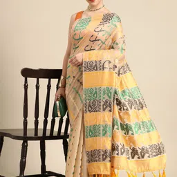 Silk Land Floral Phulkari Pure Cotton Jamdani Saree-image-38