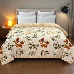 IVAZA Cream AC Room Double Bed Microfibre Comforter-image-60