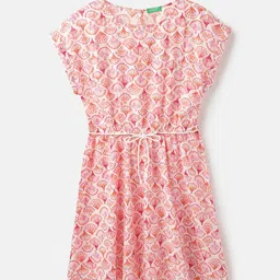 United Colors of Benetton Girls Floral Print Fit & Flare Dress-picture-46