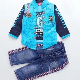 BAESD Boys Printed Shirt With Trousers-image-91