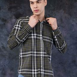 Binioz Men Classic Tartan Checks Opaque Checked Casual Shirt-image-25