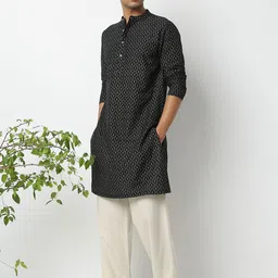 Ethnicity Men Geometric Printed Thread Work Kurta-picture-12