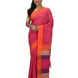 DESH BIDESH Woven Design Pure Cotton Taant Saree-image-78