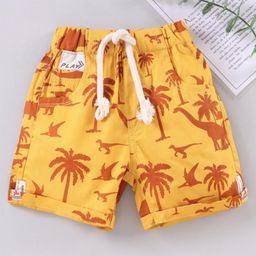Play by Little Kangaroos Shorts Multi Print - Mustard Yellow-image-73